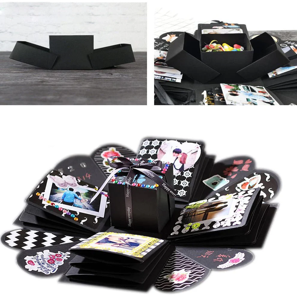 Cutie foto explozivă pătrată